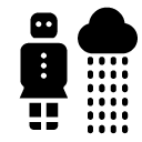 rain woman glyph Icon