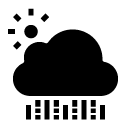 rainy day glyph Icon