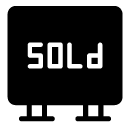 real estate sold glyph Icon
