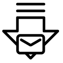 receive mail line Icon