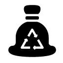 recycle bag glyph Icon