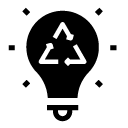 recycle energy glyph Icon