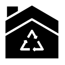 recycle house glyph Icon