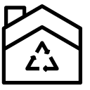 recycle house line Icon