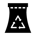 recycle nuclear energy glyph Icon