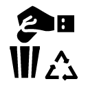 recycle rubbish glyph Icon