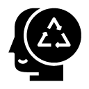 recycle thought glyph Icon
