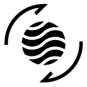 refresh globe glyph Icon