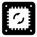 refresh microchip glyph Icon