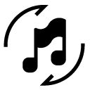 refresh music glyph Icon