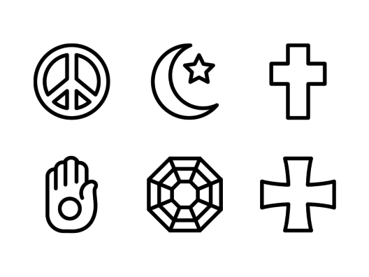 religious-symbols-line-icons
