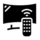 remote control curved monitor glyph Icon