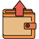 remove wallet filled outline icon