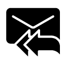 reply all mail glyph Icon