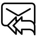reply all mail line Icon