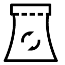 reuse nuclear energy line Icon