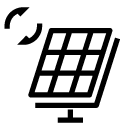 reuse solar energy line Icon
