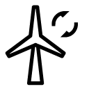 reuse windmill line Icon