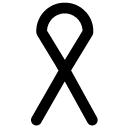 ribbon support line icon