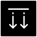 right way down glyph Icon