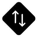road directions glyph Icon