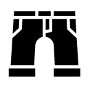 rolled up shorts glyph Icon