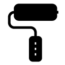 roller brush glyph Icon