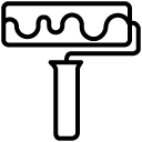 roller brush line icon