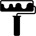 roller brush solid icon