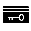 room key card glyph Icon