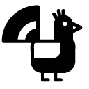 rooster glyph Icon