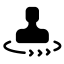 rotate man glyph Icon