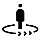 rotate user man glyph Icon
