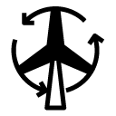 rotation windmill glyph Icon