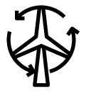 rotation windmill line Icon