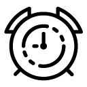 round alarm clock line Icon