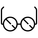 round glasses solid icon