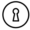 round keyhole line Icon