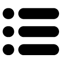 round menu three glyph Icon