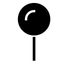 round pin glyph Icon