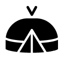 round tent glyph Icon
