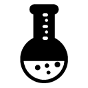 round test tube glyph Icon
