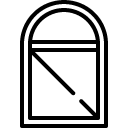 round window line icon