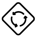 roundabout line Icon