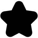 rounded five point star glyph Icon