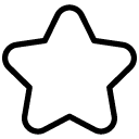 rounded five point star line Icon