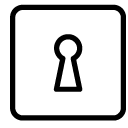 rounded keyhole line Icon