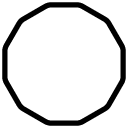 rounded nine side line Icon