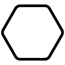 rounded six side line Icon