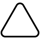 rounded triangle line Icon